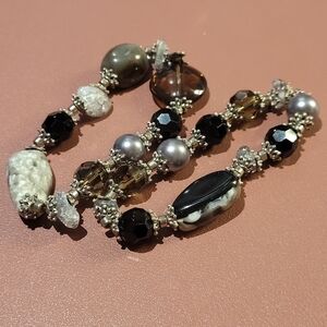 Lia Sophia stone and silver bracelet